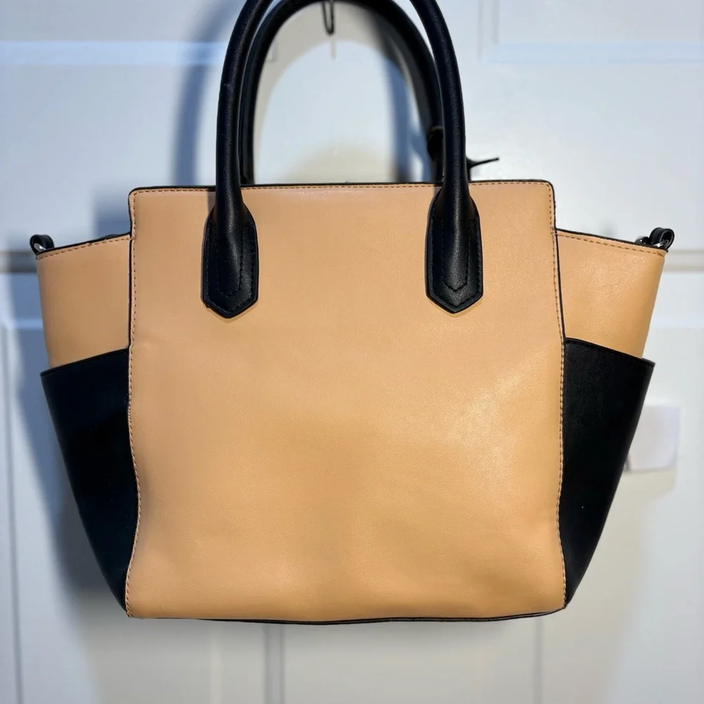 REED by Reed Krakoff for Kohl’s Women's Color Block Satchel Black, Tan, Cream